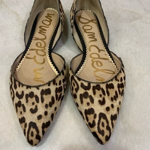 Sam Edelman pointy leopard flats